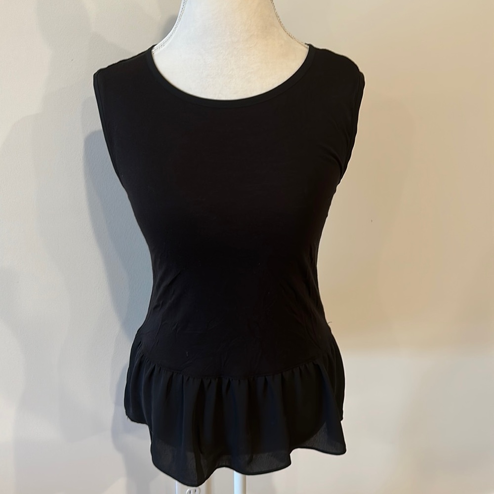 Peplum ruffle tank